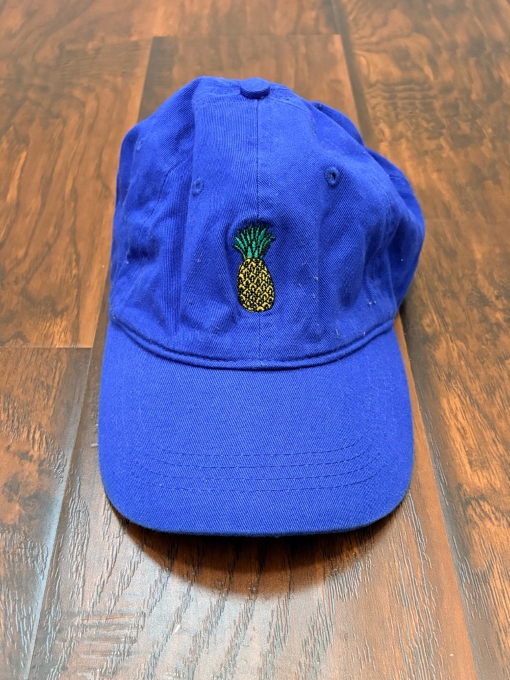 Blue Pineapple Embroidered Dad Hat Adjustable Strap Casual Cap